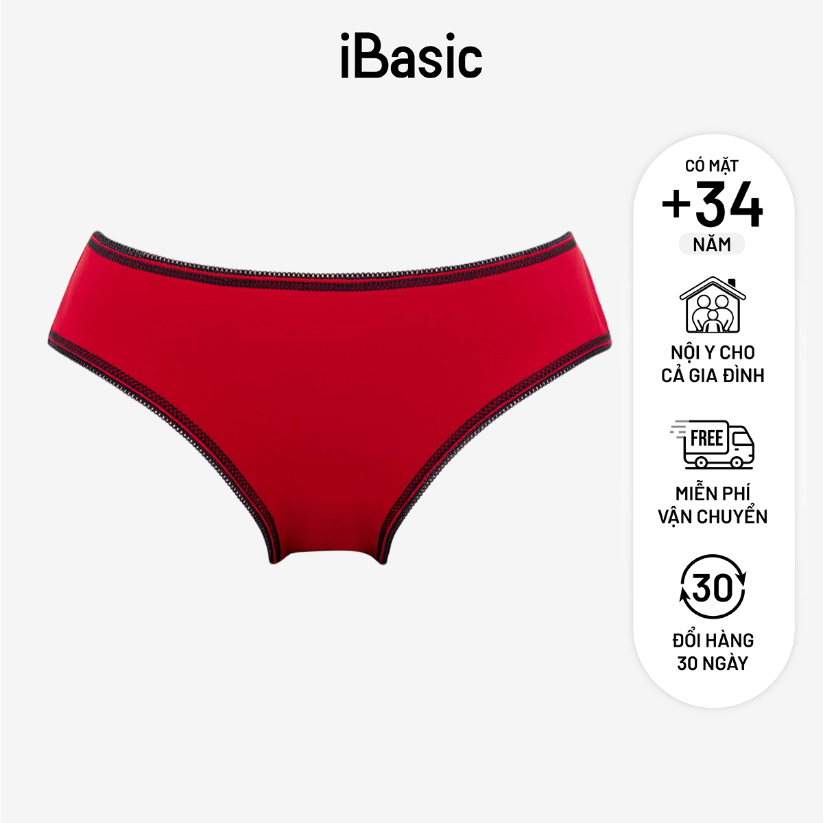 Quần lót nữ thun lạnh co giãn 4 chiều thoải mái thấm hút tốt iBasic V199-3