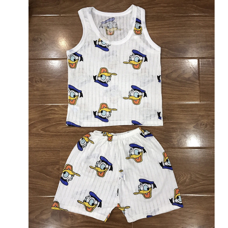 [HCM]set bộ cotton giấy ba lỗ bé trai gái (size 4-22kg)