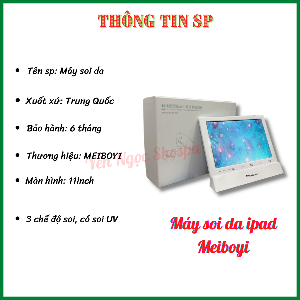 Máy soi da màn hình 10 inch nhỏ gọn cho spa