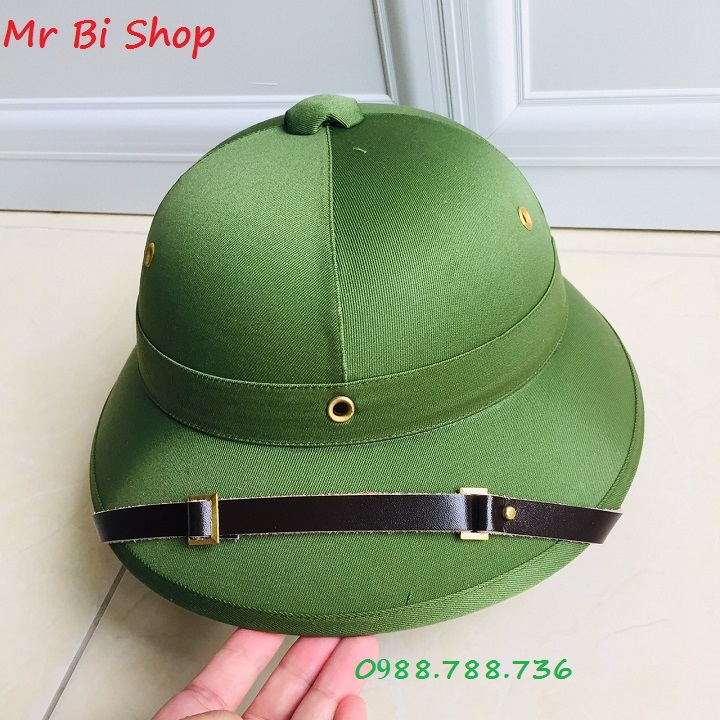 Mũ Cối Xanh Bộ Đội cốt phíp lòng vàng