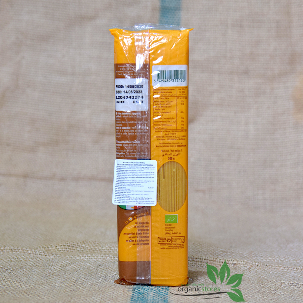 Mì Spaghetti bán Lứt/Lứt hữu cơ Markal/DMbio 500G