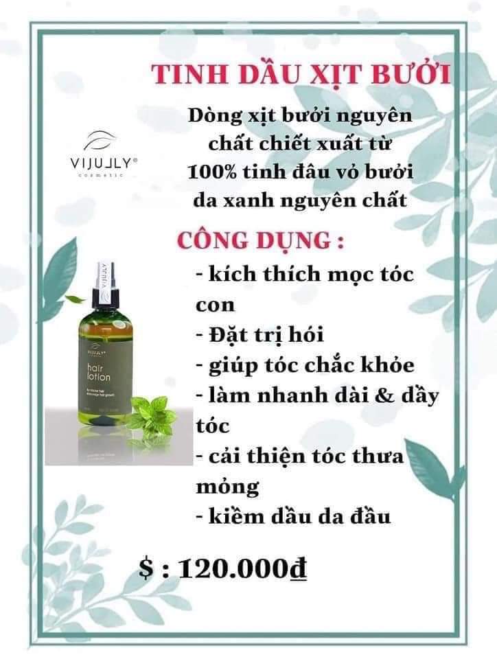[100% Chính Hãng] tinh dầu xịt bưởi vijully kích mọc tóc