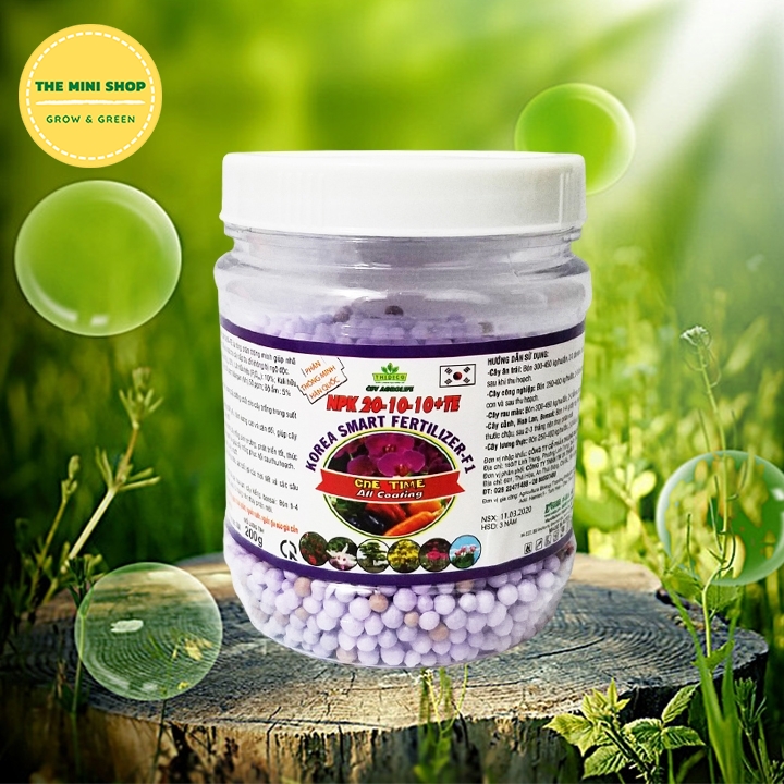 Phân tan chậm cho lan cây cảnh Hàn 20-10-10+TE 200g