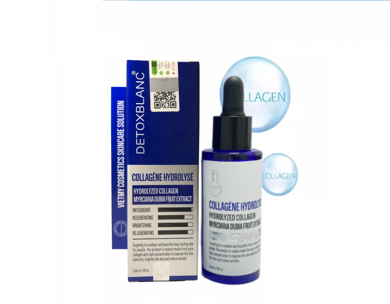 combo dưỡng trắng da detox blanc tặng sữa rửa mặt