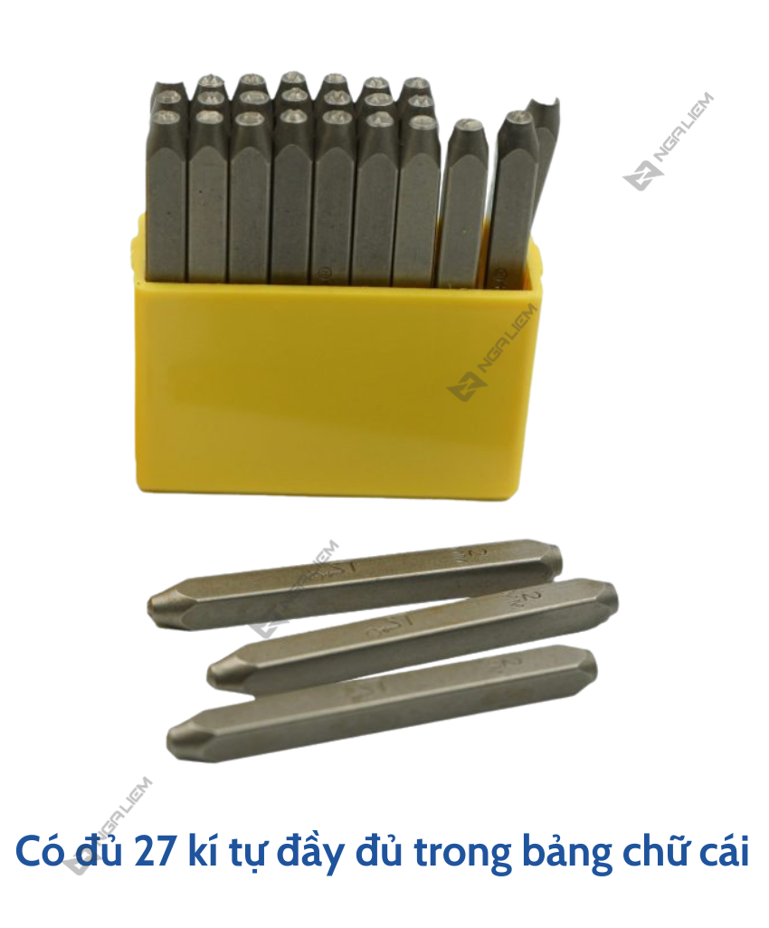 Đóng chữ bộ Xuôi LS+ (27 món) (2mm; 3mm; 4mm; 5mm; 6mm; 8mm; 10mm) (BỘ)