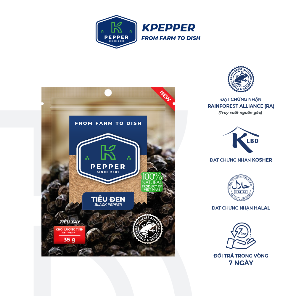 Tiêu đen xay K Pepper 35g