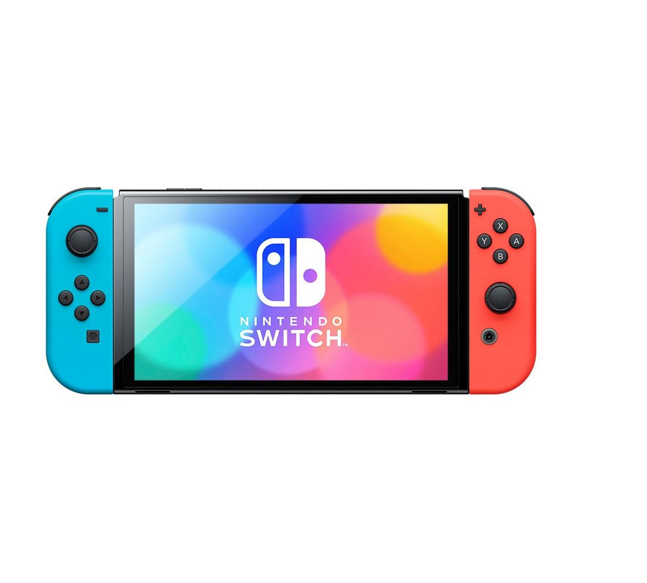 Nintendo Switch OLED with Blue and Red Joy-Con