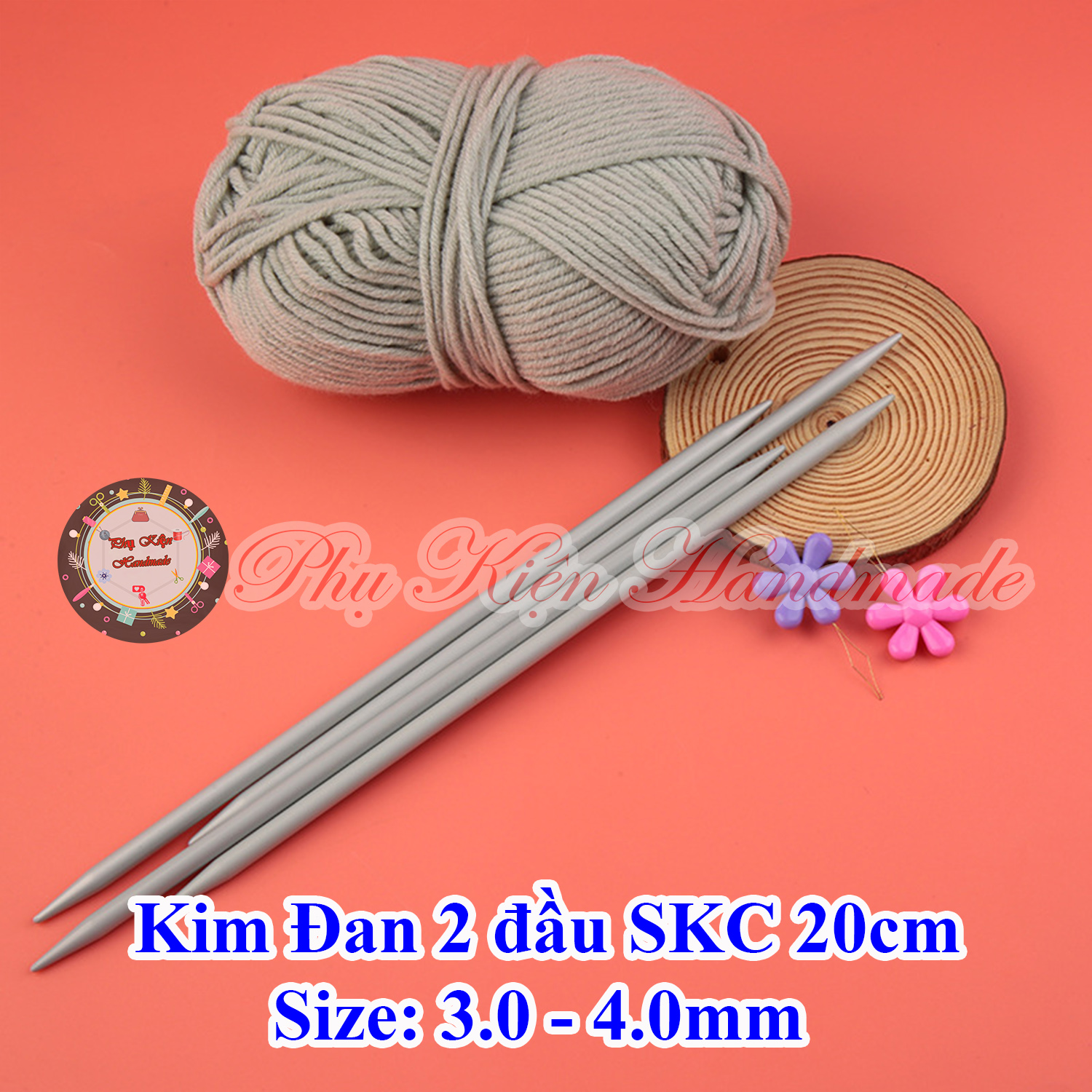 Knitting Needles with 2 Ends, Skc 20cm