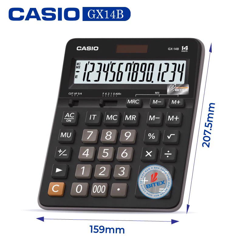 Máy Tính Để Bàn 14 Chữ Số Casio GX-14B CHÍNH HÃNG