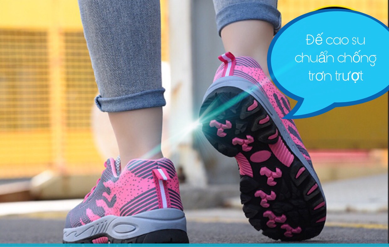 Giày Bảo Hộ Lao Động Nữ MH01 Siêu Bền Mũi Thép Đế Lót Thép Chống Đinh,Dập Ngón,Tĩnh Điện, trơn trượt