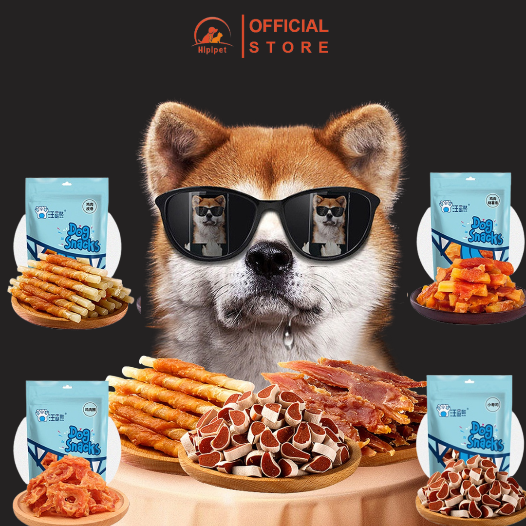 Bánh thưởng cho chó Hipipet Dog Snack sạch răng nhiều vị cải thiện tiêu
