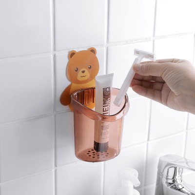 [HCM]Cốc dán tường nhà tắm chú gấu dễ thương H16