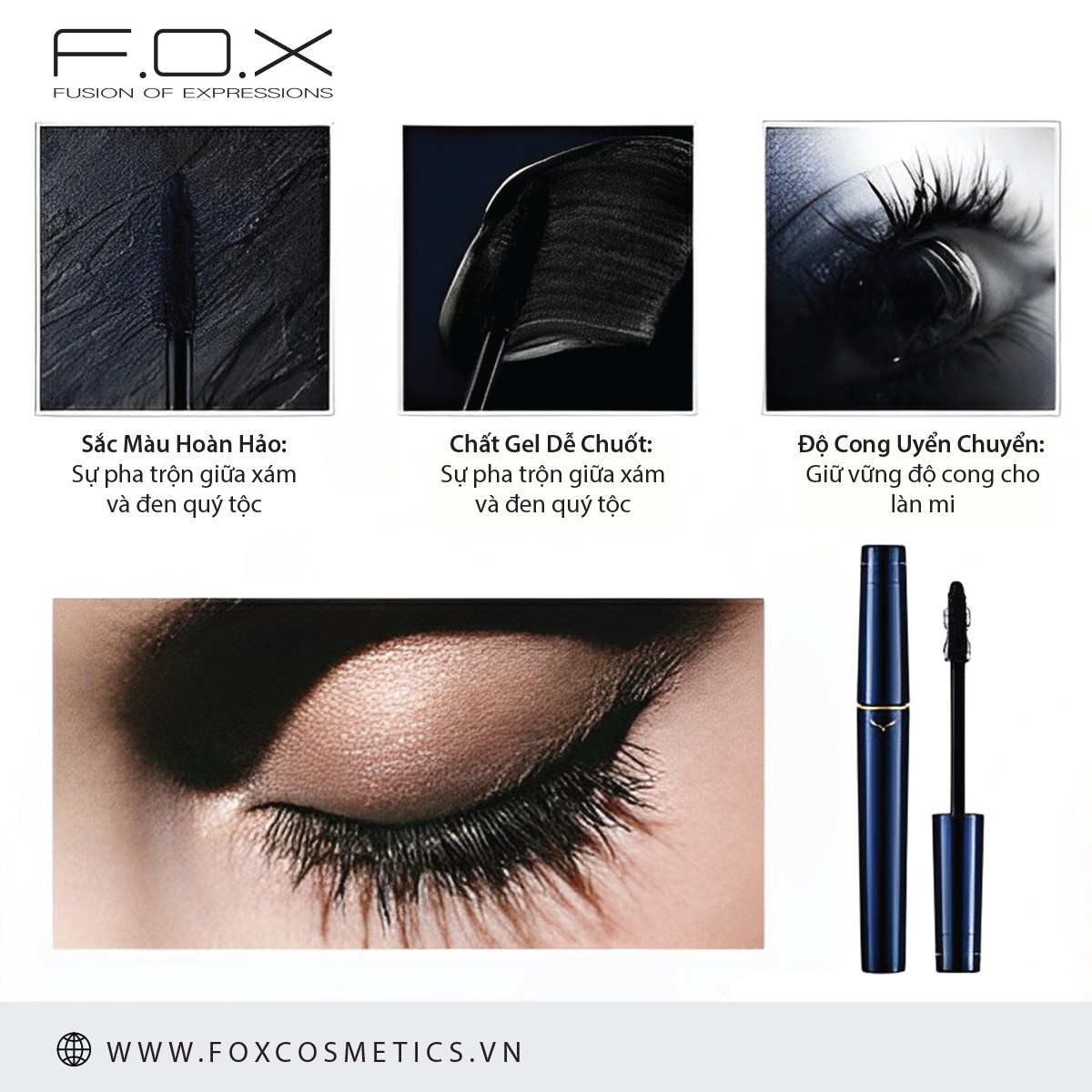 Mascara FOX Thông Minh 2 Công Dụng  Multi Function 8.5ml - FOX Mỹ phẩm thiên nhiên