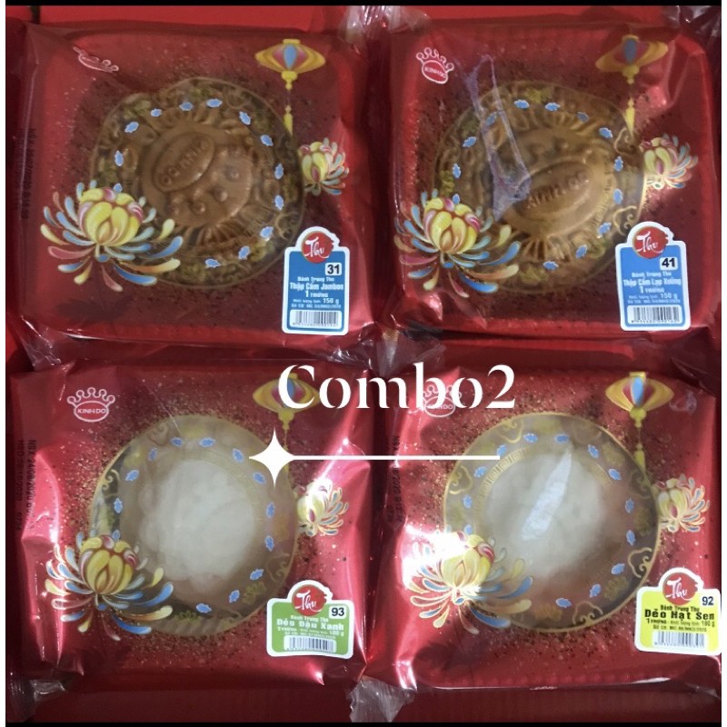 Combo 4 bánh trung thu Kinh Đô đủ loại (khách được chọn combo và chọn vị)