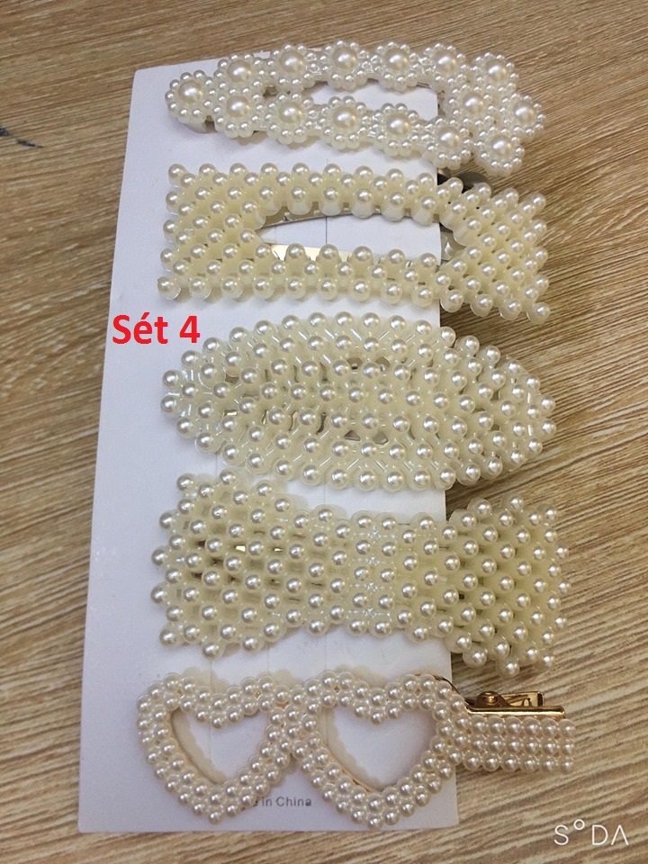 Sét 5 Kẹp Tóc Đính Đá Xinh Xắn