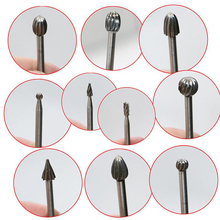 Bộ 20 mũi chạm khắc gỗ lũa HSS cán 3mm