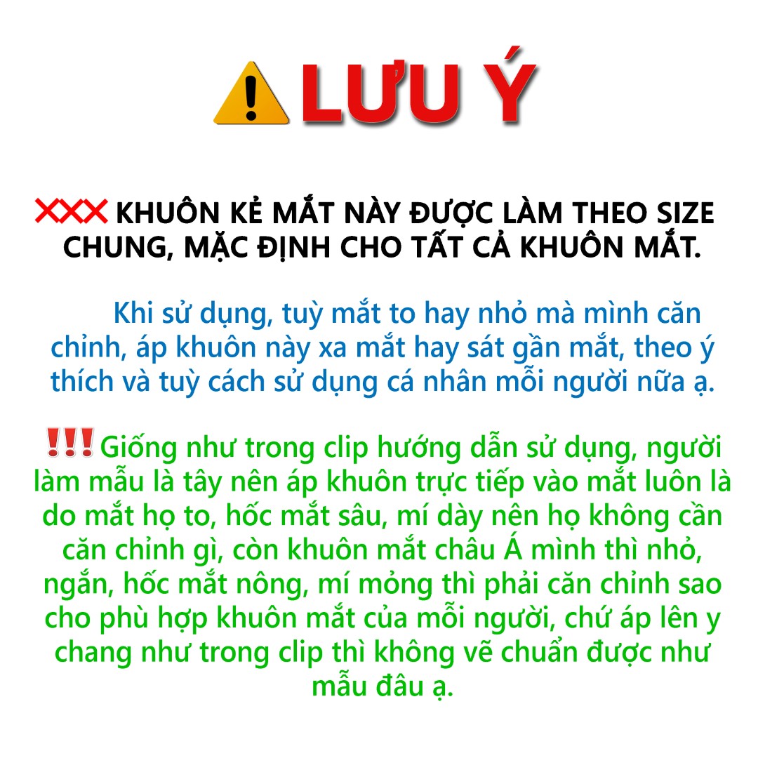 [LOẠI 1💋] Set 2 Khuôn Kẻ Mắt và Đánh Mắt Cao Cấp