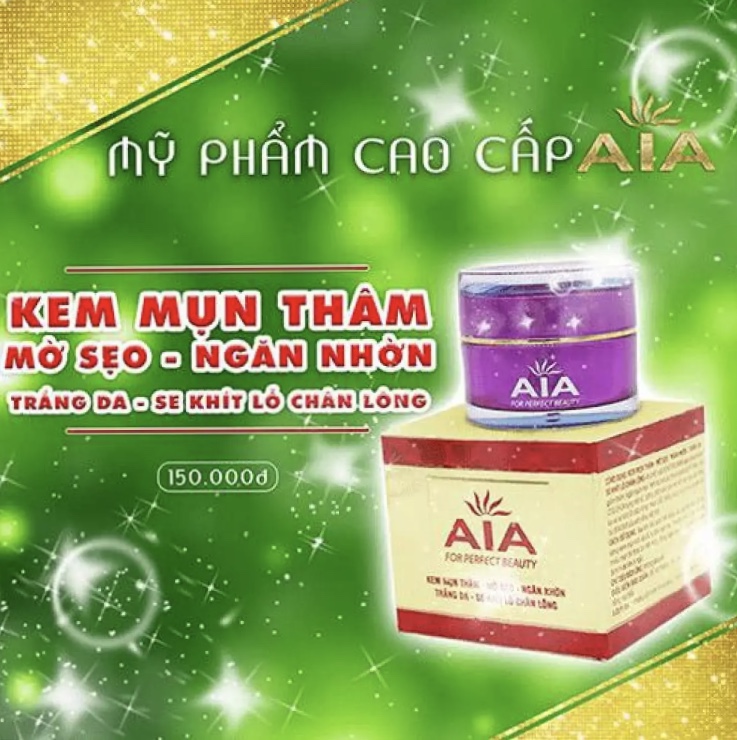 [HCM]Kem Mụn - Trắng Da - Xoá Thâm - Liền Sẹo AIA 12g