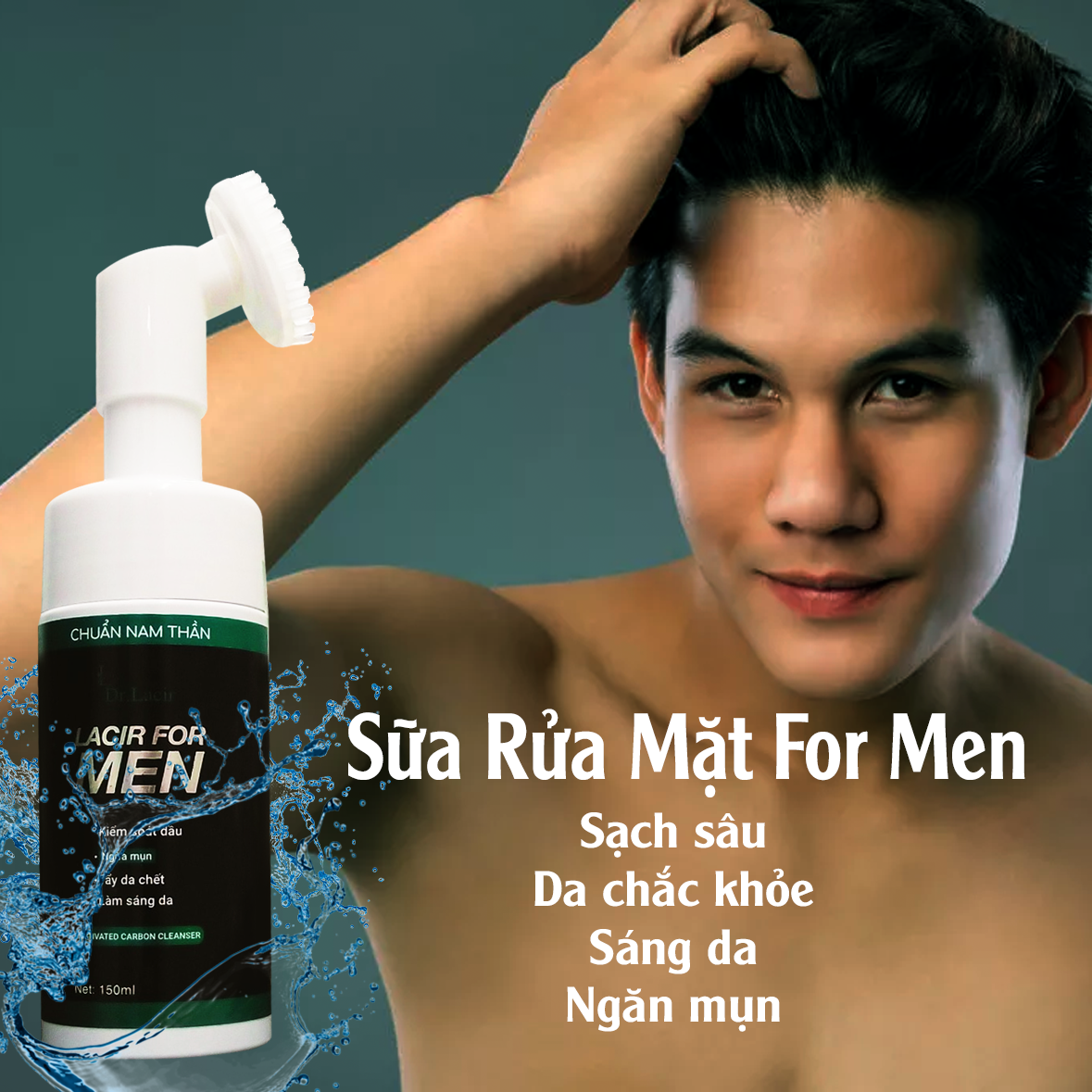 [HCM]Sữa Rửa Mặt Dành Cho Nam Lacir For Men 150ml (Lamer Care - Dr. Lacir)