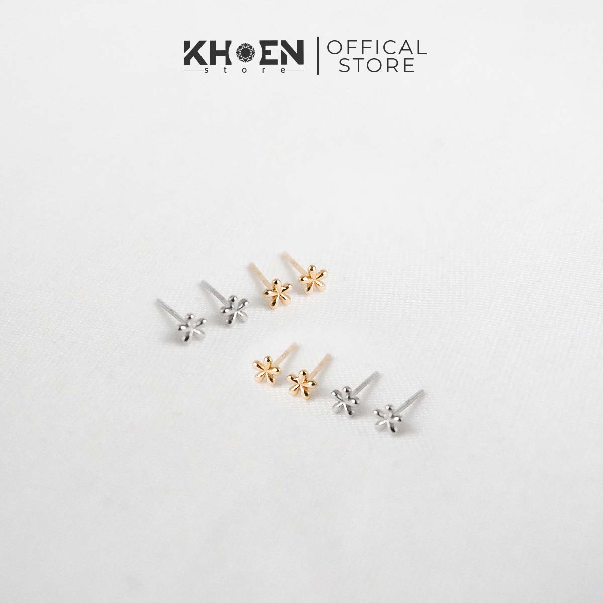 (1 Chiếc) Khuyên Hoa mai nhỏ - Bạc 925 - Khoen Store