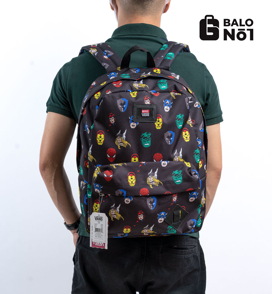 [HCM]Balo Cao Cấp Van.s X Marvel Old Skool II Backpack – Black