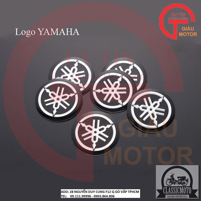 TEM NHÔM LOGO YAMAHA TRÒN