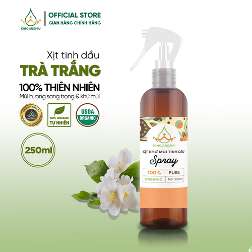 Xịt thơm phòng tinh dầu trà trắng king aroma dung tích 250ml/ 1l xịt đuổi muỗi hiệu quả