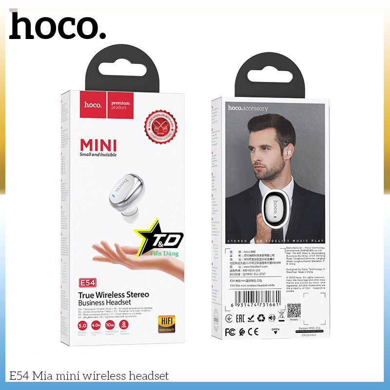 Tai nghe bluetooth không dây Hoco E54 Mini loại nhét tai