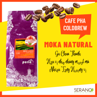 Cà phê pha cold brew coffee ủ lạnh 100% cafe arabica hạt bột nguyên chất rang xay mộc Purio Moka Natural 250g rất ngon thumbnail