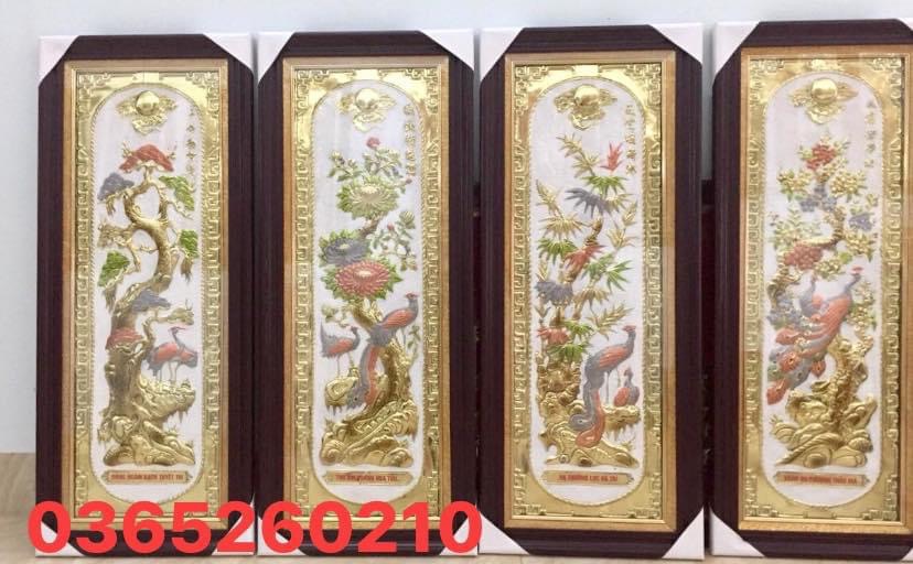 TRANH TỨ QUÝ CHẤT LIỆU BẰNG ĐỒNG