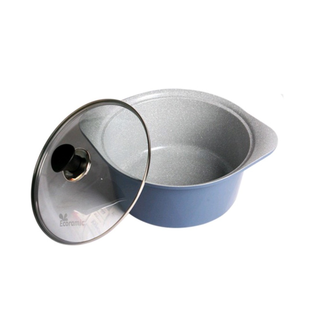 Nồi Đúc Vân Đá ECORAMIC HÀN QUỐC 16CM /HÀNG CHÍNH HÃNG