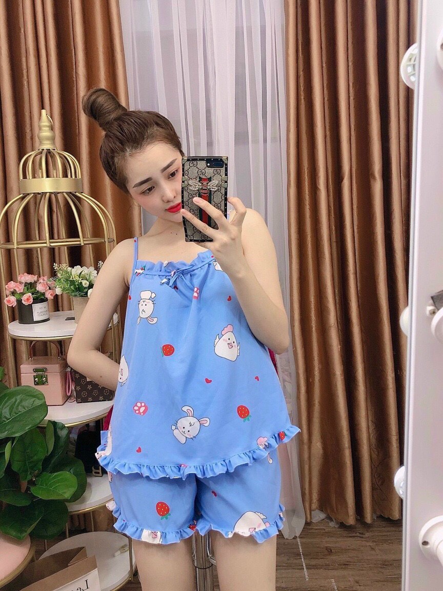 Set bộ tiểu thư mặc nhà satin cực xinh duyên dáng cho các chị em kme