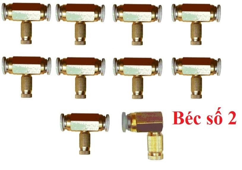 Bộ 10 đế đồng + béc phun sương làm mát (số 1 số 2 hoặc số 3)