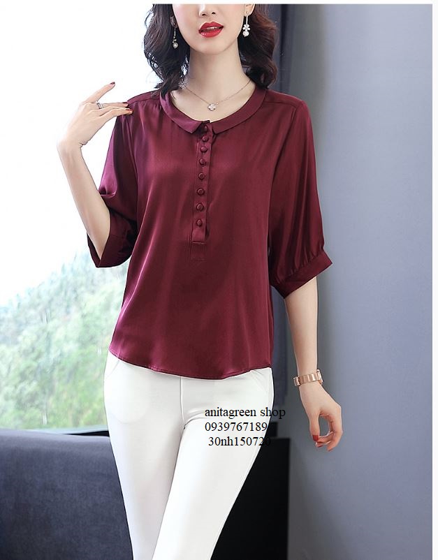 nh150720-SƠ MI TRUNG NIÊN KIỂU TAY LỠ