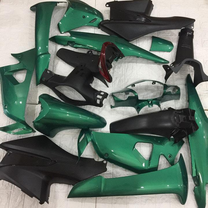 [TẶNG TEM] Bộ dàn áo Nhựa nguyên sinh ABS màu Xanh Heineken  xe Wave RS - wave alpha  - wave s100 - có KÈM MIỄN PHÍ BỘ TEM sịn.