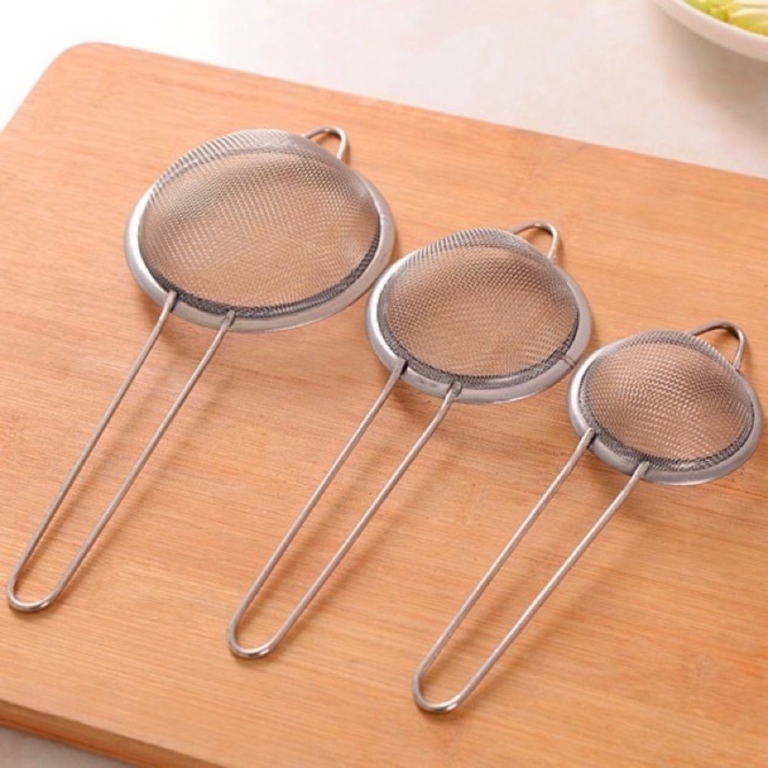 Vợt Lọc Thức Ăn, Rây Bột Inox Tiện Dụng