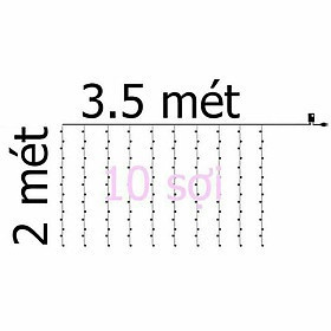 ĐÈN LED CHỚP RÈM THẢ HIỆU ỨNG MƯA RƠI THÁC ĐỔ 3MX2M
