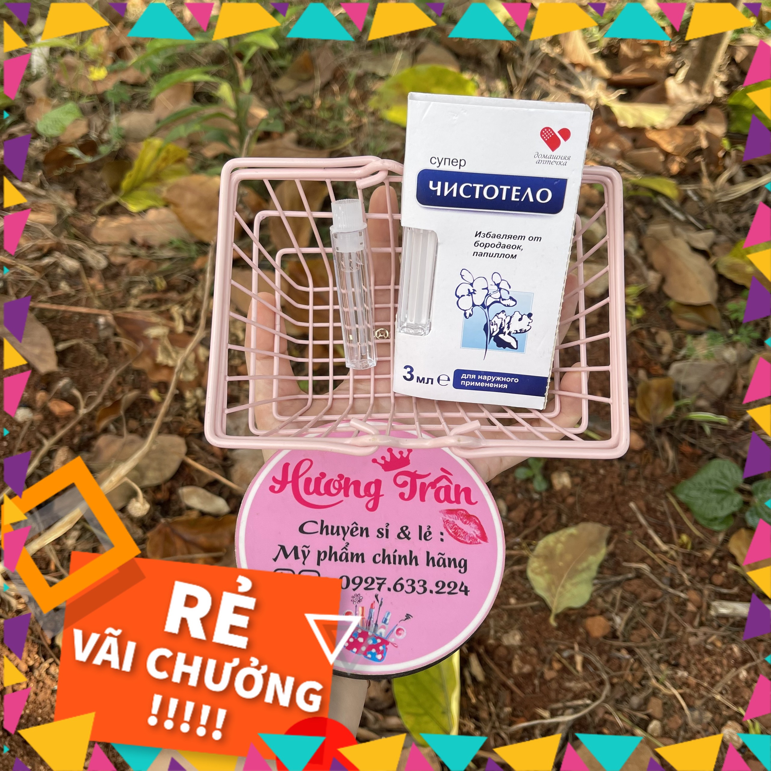 Gel dvelinil tẩy nốt ruồi, mụn cóc, mụn thịt chính hãng của nga 3ml tẩy mụn ruồi, mụn mắt, mụn cóc gdtnr01