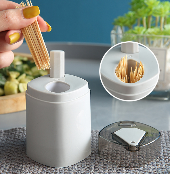 (lục giác) Hộp đựng tăm thông minh- lọ đựng tăm - hũ đựng tăm xỉa răng ân nút tiện lợi -- Hộp đựng tăm tự động Toothpick
