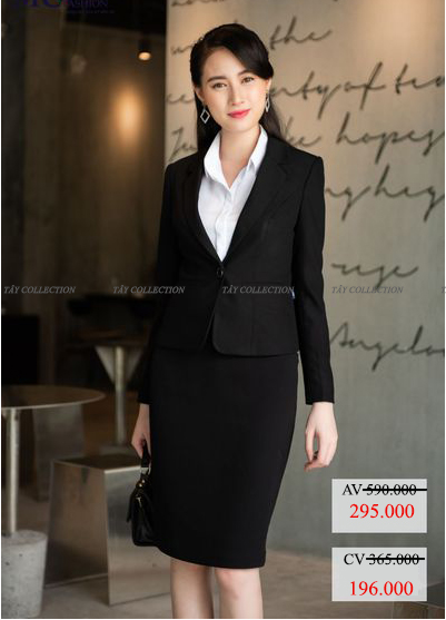 Bộ vest chân váy công sở nữ 2 lớp cao cấp