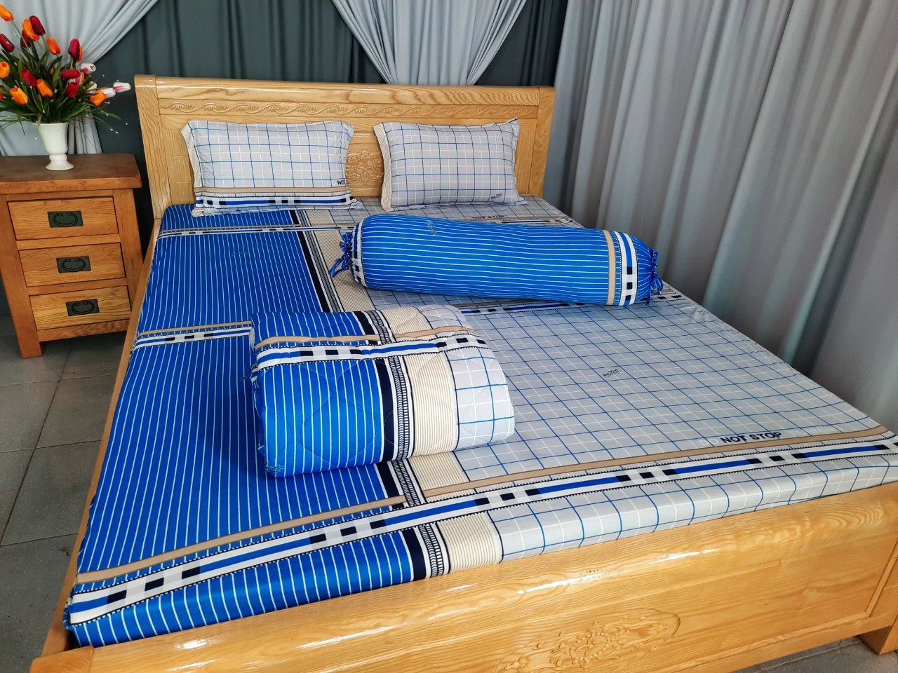 Bộ ga thun Hàn Quốc 1m6x2m