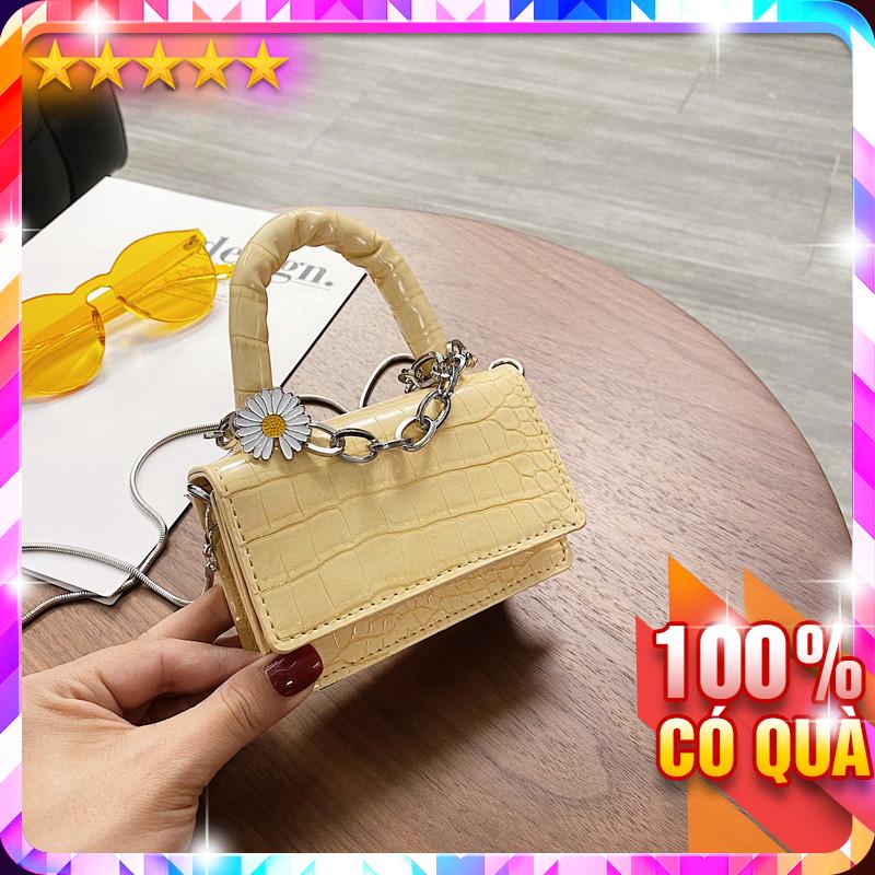 Túi Mini Nhỏ Đeo Chéo Phối Xích Hoa Cúc Xinh P1642 - LoanTay