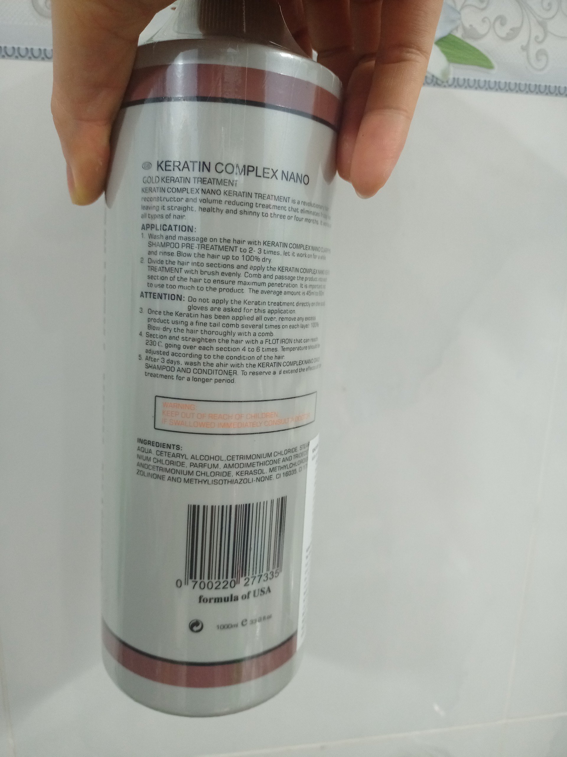 Keratin complex nano dùng để phục hồi tóc sau uốn - duỗi - nhuộm