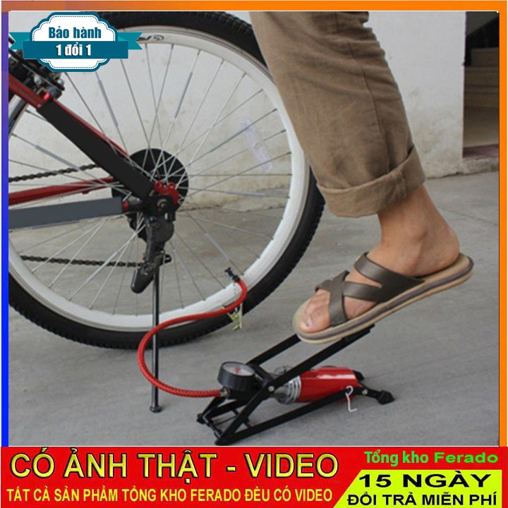 Bơm hơi đạp chân mini đa năng siêu rẻ