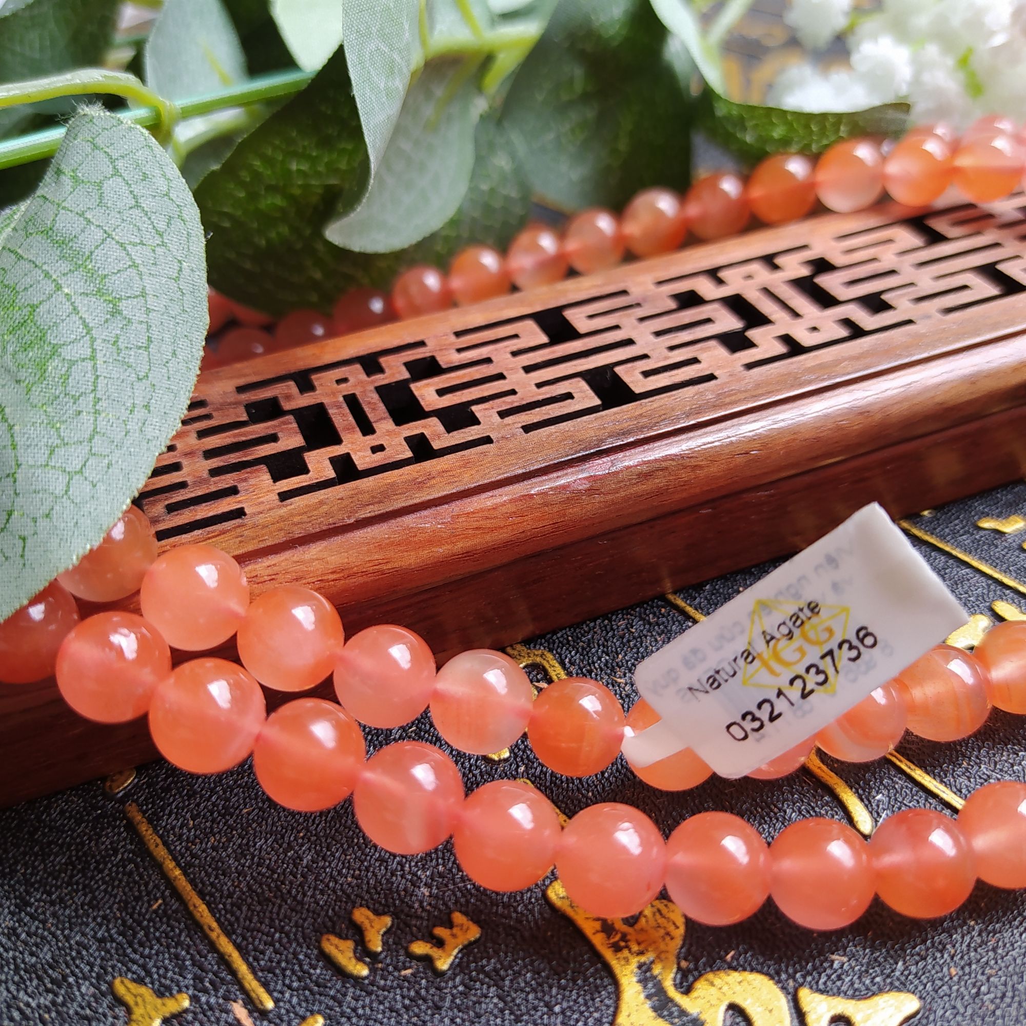 1 Hạt Mã Não Nam Hồng Cỡ Hạt Nhỏ Vừa 8 Mm Lỗ Xỏ 1 Mm, Ngọc Nam Hồng, Hồng Cam - NgocTTK Trang Sức Đá Tự Thiết Kế, Hạt Đá Lẻ Xâu Vòng Tay, Vòng Cổ, Làm Charm, Mặt Dây Chuyền, Bông Tai, Thủ Công, DIY, Tự Làm Trang Sức, Trang Sức