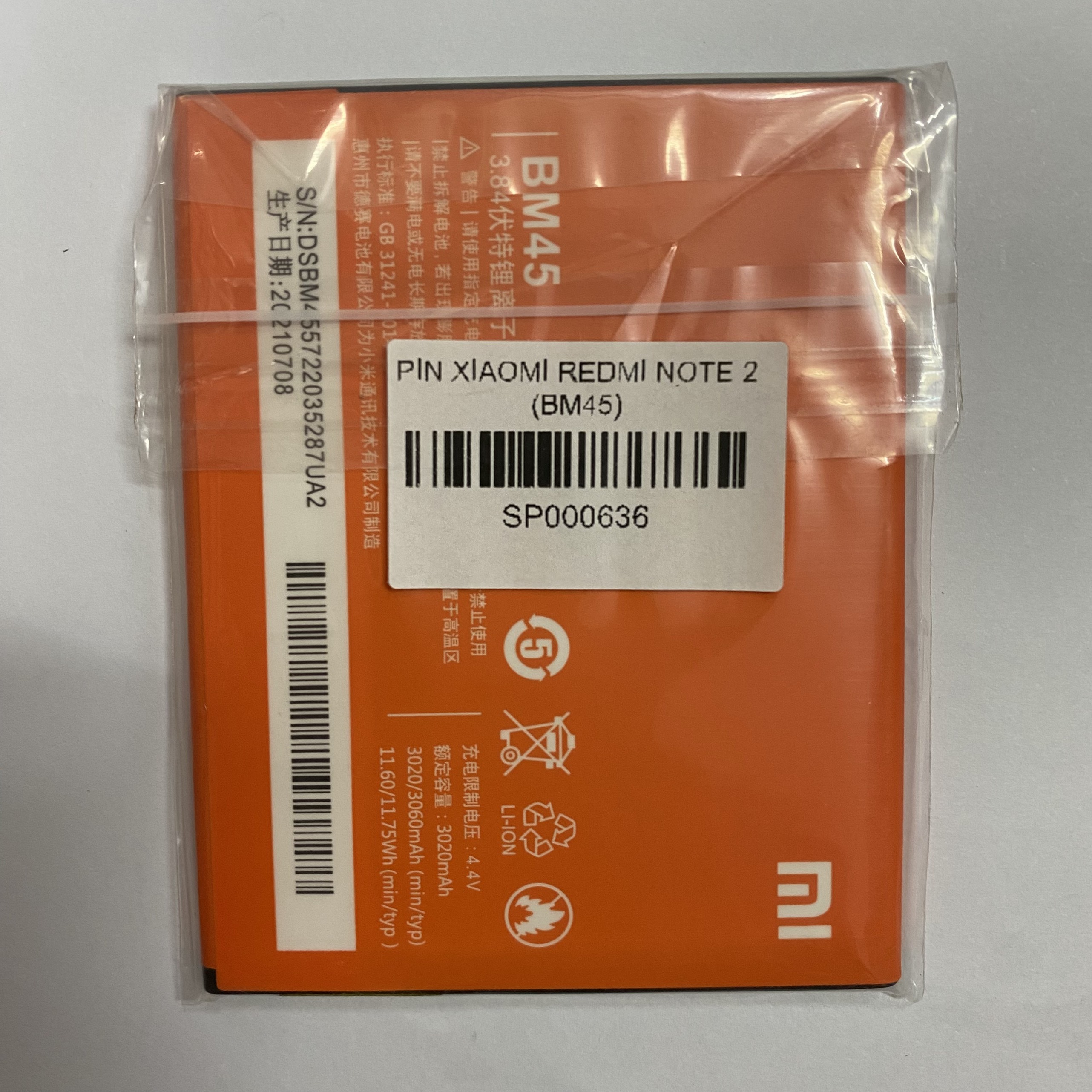 Pin Xiaomi Redmi Note 2 BM45 mới 100% bảo hành 1 đổi 1