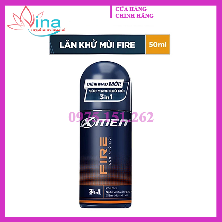 [HCM]Lăn khử mùi X-Men Fire chai 50ml