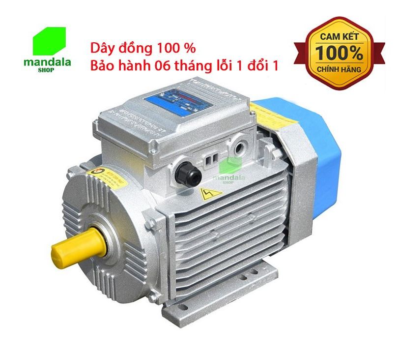 Mô tơ - Động cơ - Điện cơ TOÀN PHÁT 3KW(4 Ngựa), tốc chậm 1400v/p ~ 1500v/p, Điện 1 pha 220V, dây đồng 100%