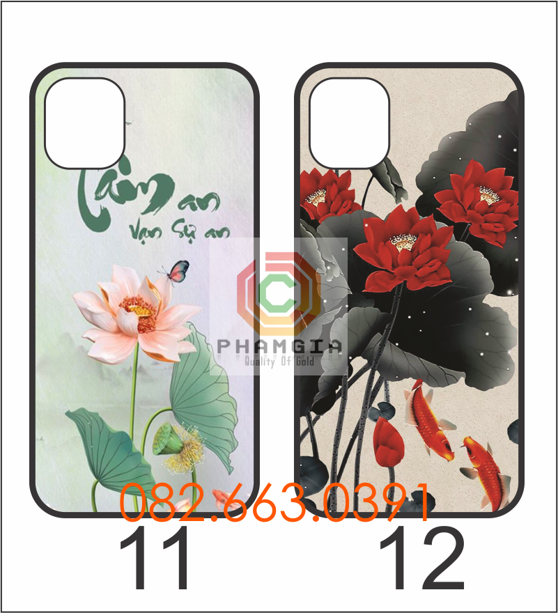 Ốp lưng ép kính iphone 11/11 pro/11 promax/ 12/ 12 promax/ 13/ 13 promax in hình thư pháp