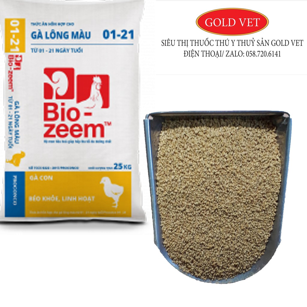 5kg cám bio-zeem 01-21 hỗn hợp cho gà con